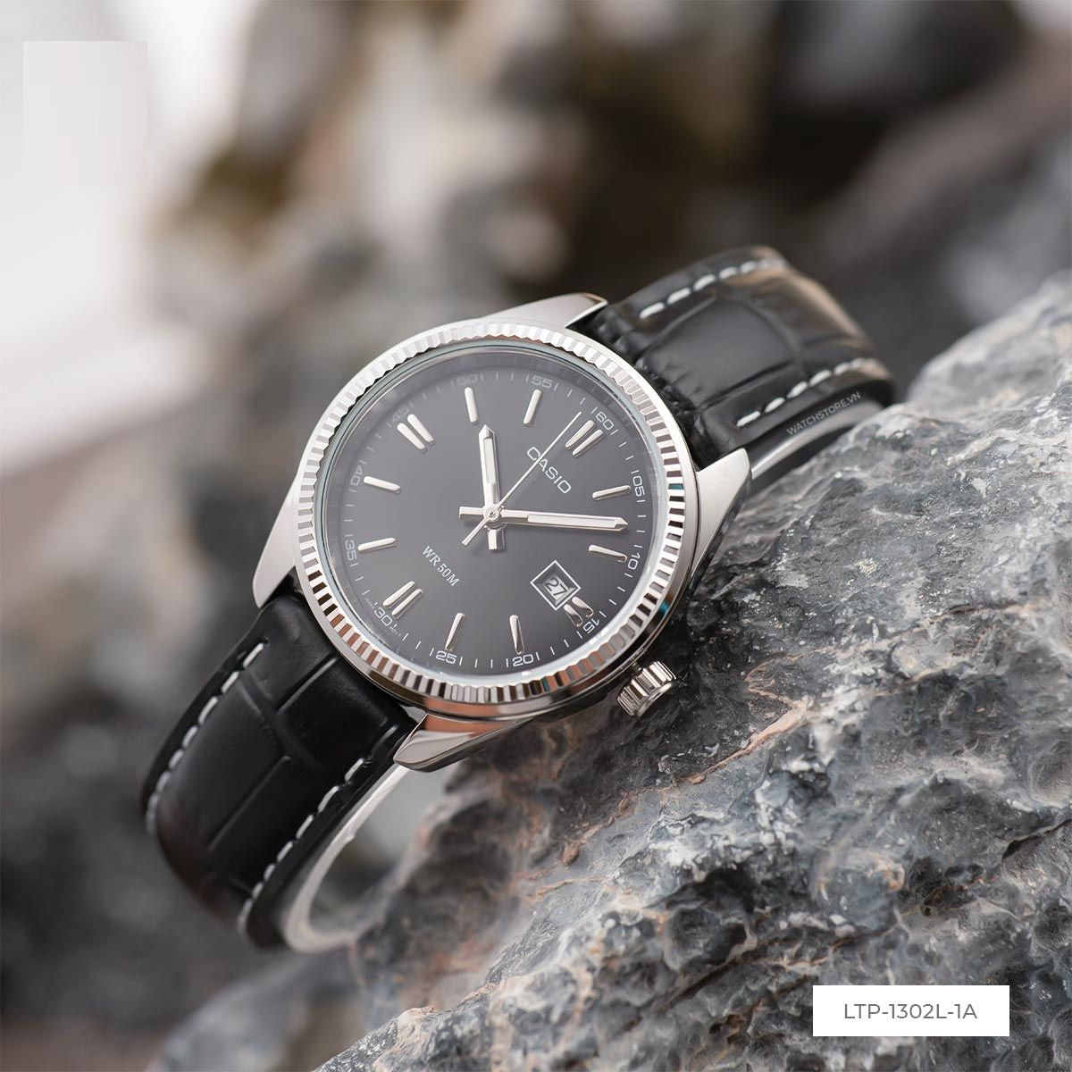 Casio Enticer Date Ladies Leather Belt Watch LTP-1302L-1AVDF