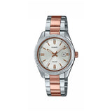 Casio Enticer Date Ladies Two Tone Chain Watch LTP-1302PRG-7AVDF