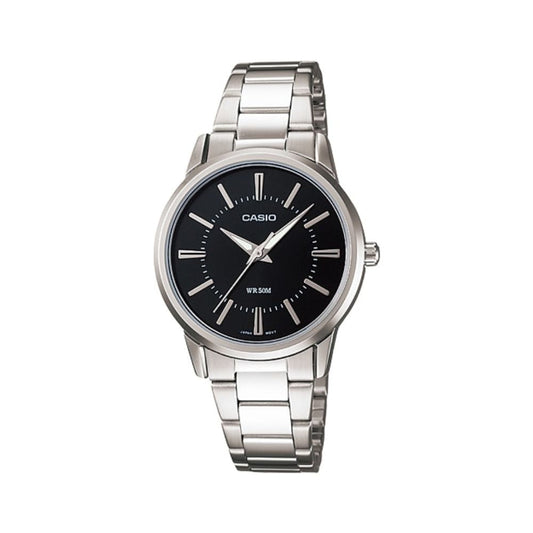 Casio Enticer Silver Ladies Chain Watch LTP-1303D-1AVDF