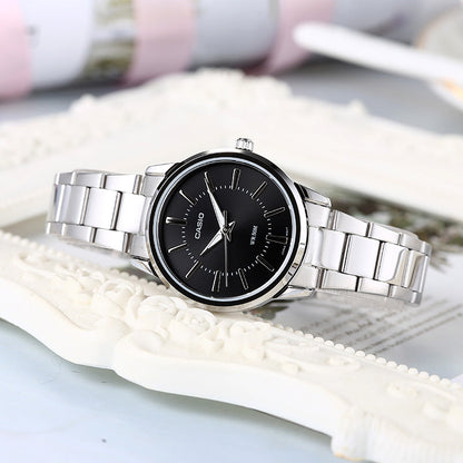 Casio Enticer Silver Ladies Chain Watch LTP-1303D-1AVDF