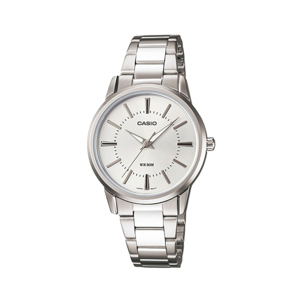 Casio Enticer Silver Ladies Chain Watch LTP-1303D-7AVDF