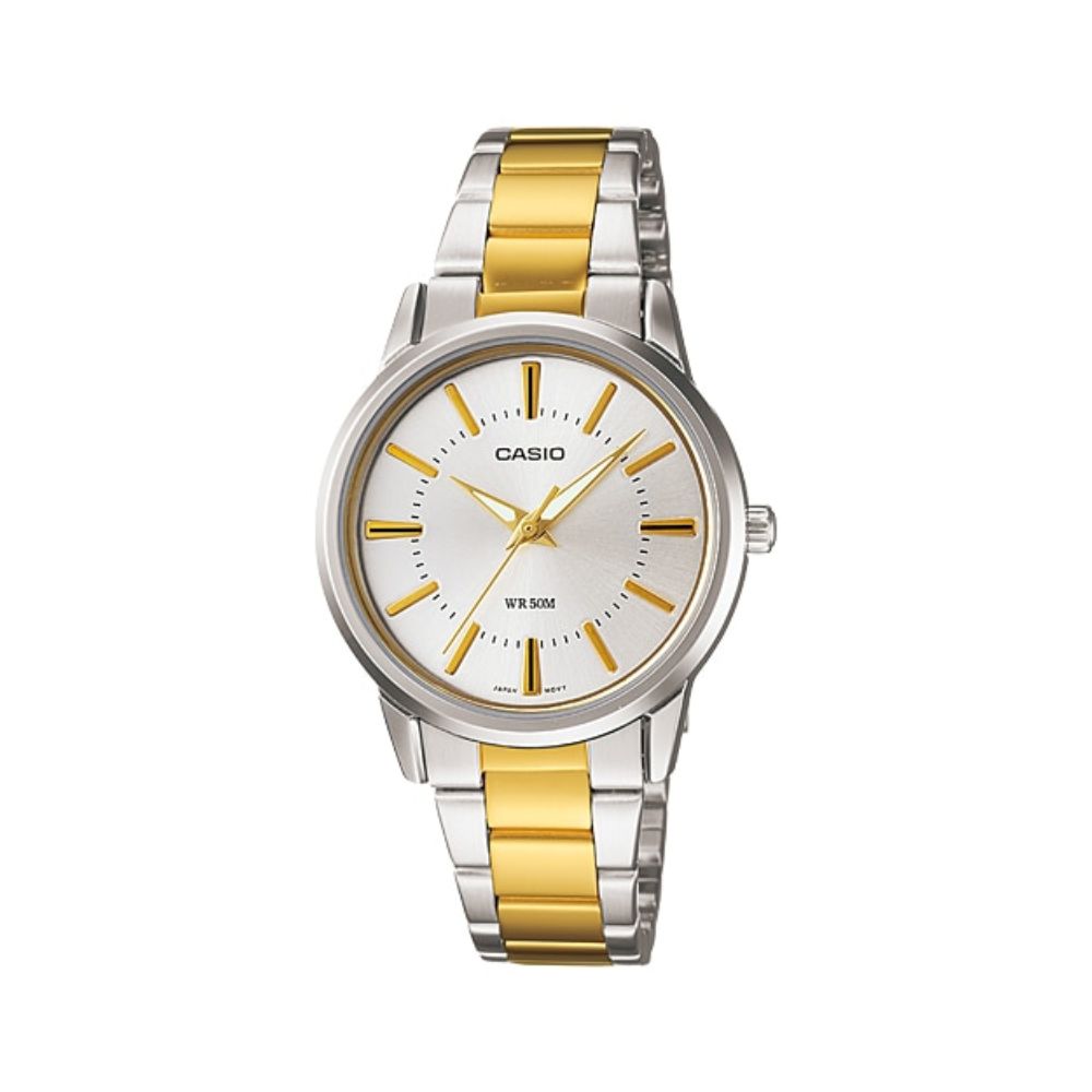 Casio Enticer Two Tone Ladies Chain Watch LTP-1303SG-7AVDF