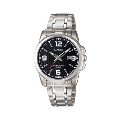 Casio Enticer Date Silver Ladies Chain Watch LTP-1314D-1AVDF