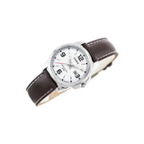 Casio Enticer Date Silver Ladies Leather Belt Watch LTP-1314L-7AVDF