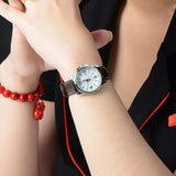 Casio Enticer Date Silver Ladies Leather Belt Watch LTP-1314L-7AVDF