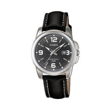 Casio Enticer Date Silver Ladies Leather Belt Watch LTP-1314L-8AVDF