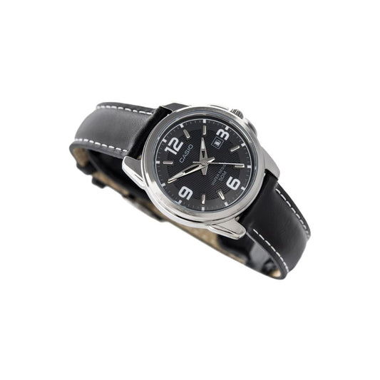 Casio Enticer Date Silver Ladies Leather Belt Watch LTP-1314L-8AVDF