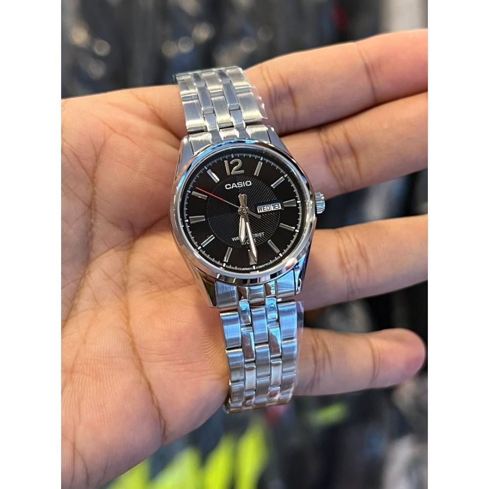 Casio Enticer Day Date Ladies Chain Watch LTP-1335D-1AVDF