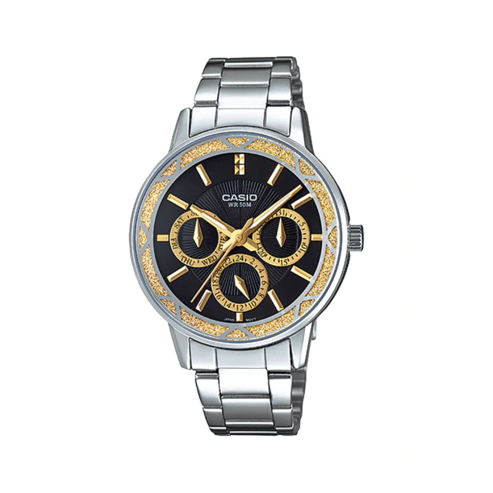 Casio Enticer Multifunction Ladies Chain Watch LTP-2087D-1AVDF