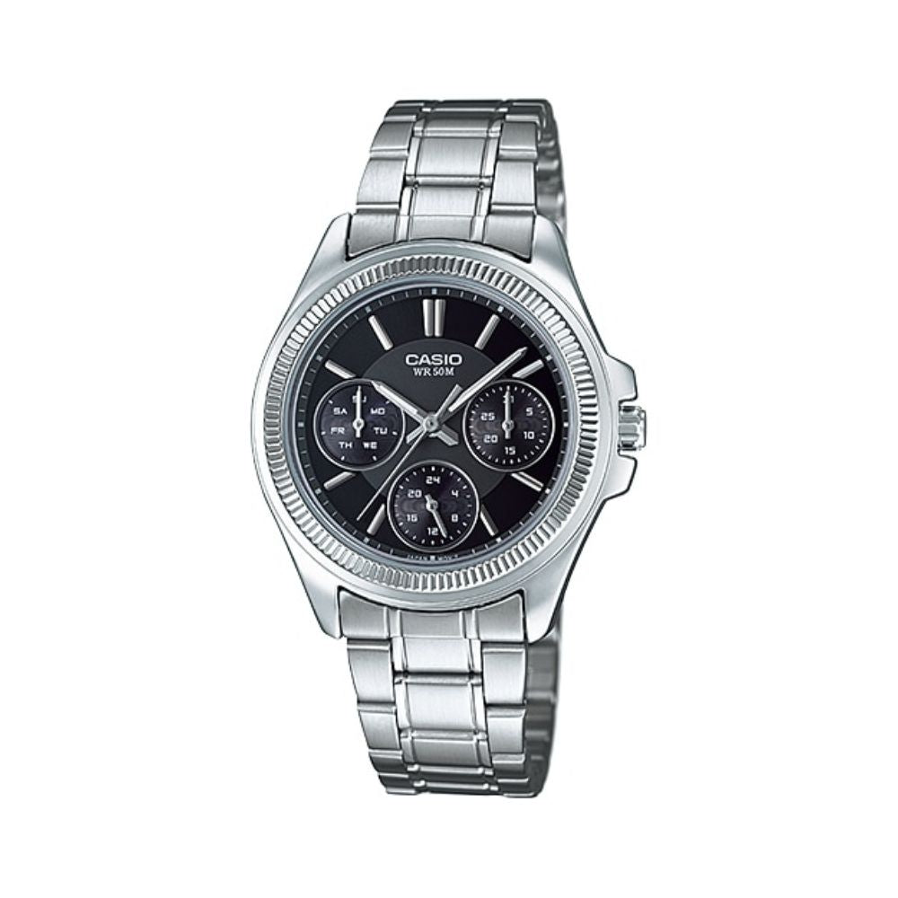 Casio Enticer Multifunction Ladies Chain Watch LTP-2088D-1AVDF