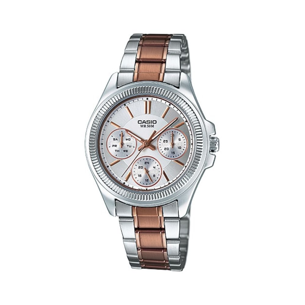 Casio Enticer Multifunction Ladies Chain Watch LTP-2088RG-7AVDF