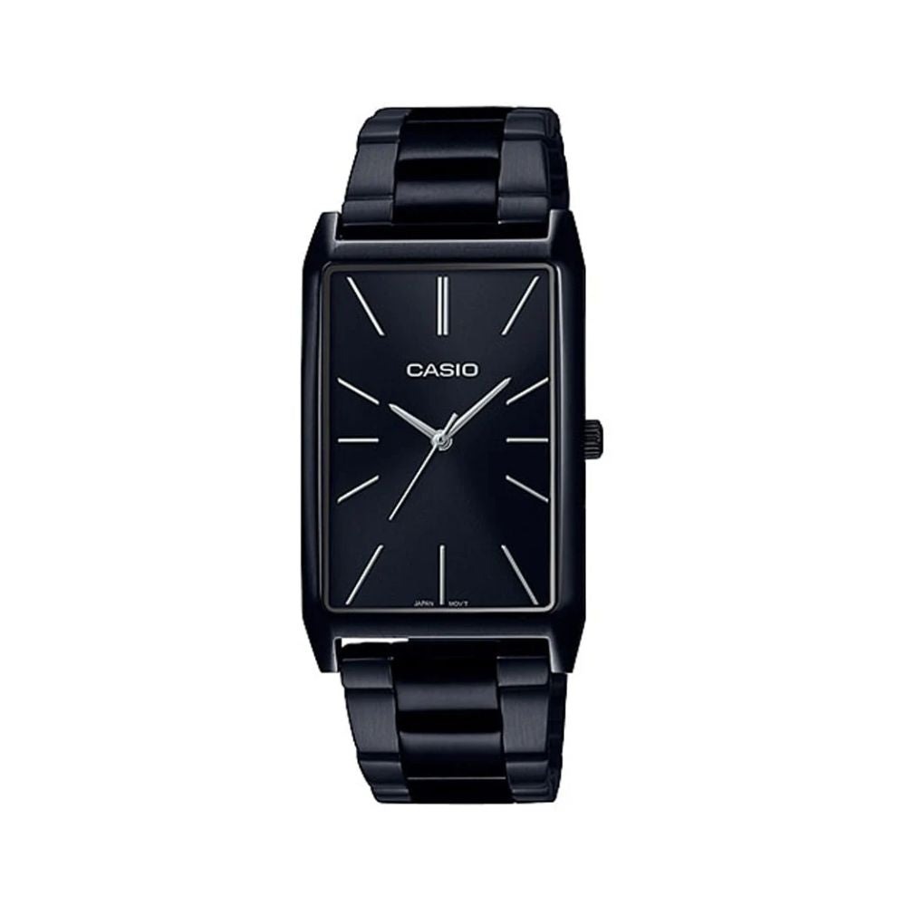 Casio Standard Black Ladies Stainless Steel Chain Watch LTP-E156B-1ADF