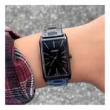 Casio Standard Black Ladies Stainless Steel Chain Watch LTP-E156B-1ADF