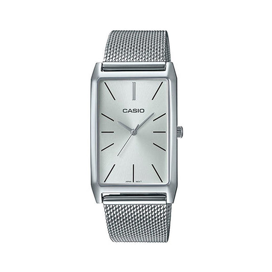 Casio Standard Ladies Stainless Steel Mesh Chain Watch LTP-E156M-7ADF