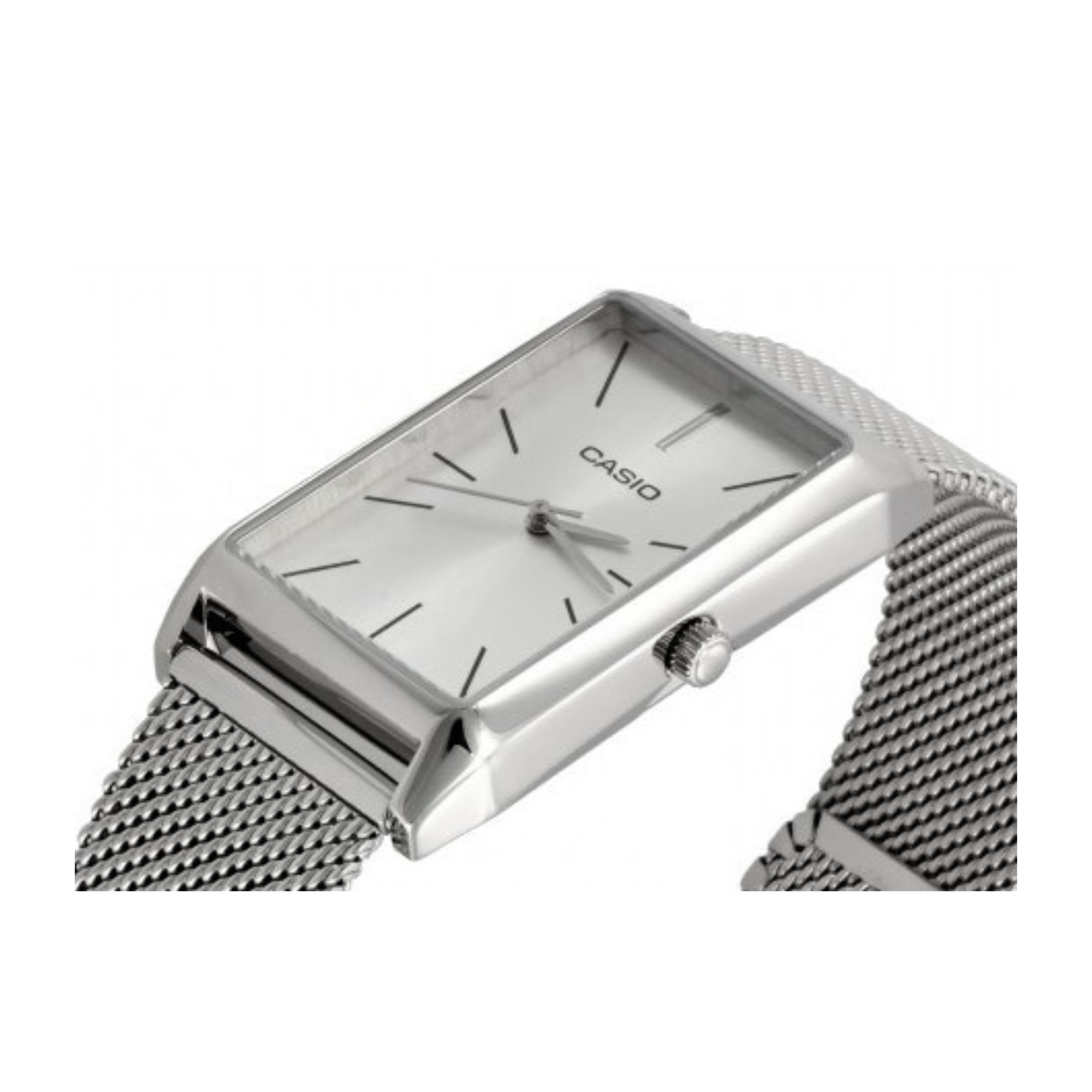 Casio Standard Ladies Stainless Steel Mesh Chain Watch LTP-E156M-7ADF