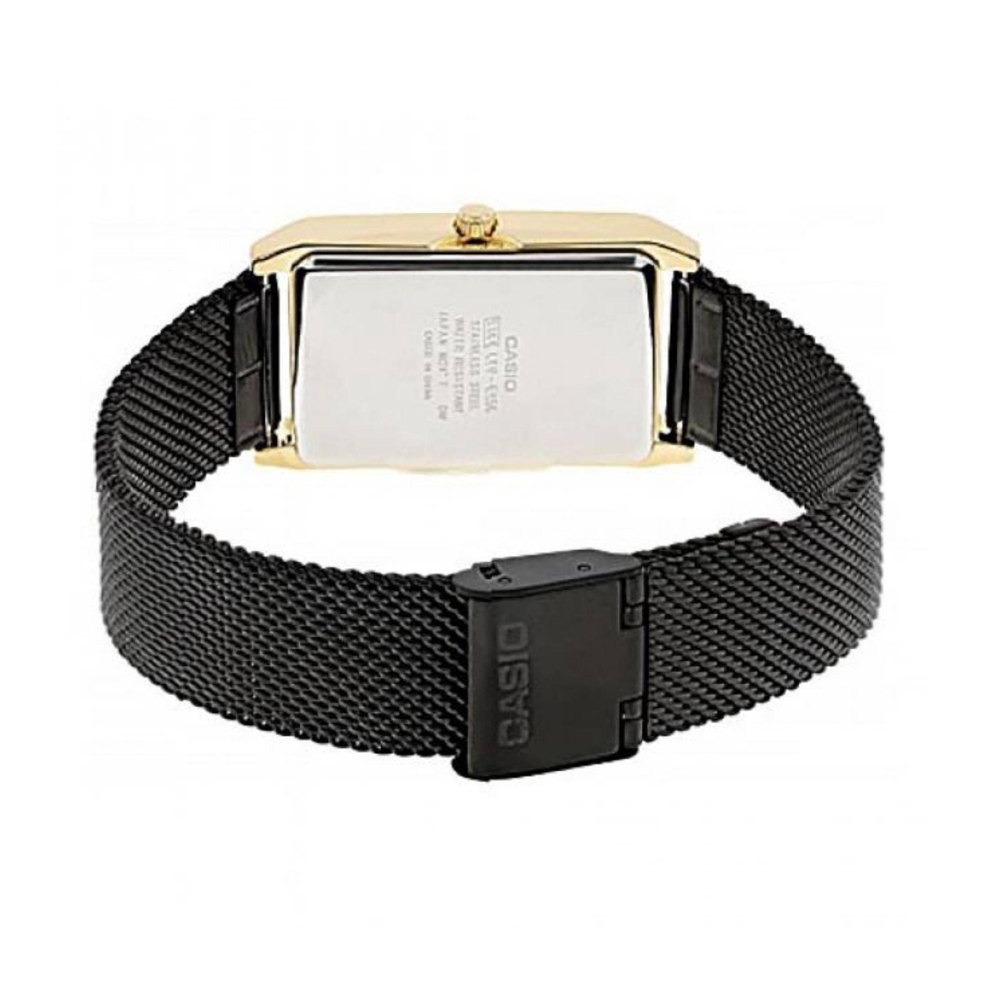 Casio Standard Golden Ladies Stainless Steel Mesh Chain Watch LTP-E156MGB-1ADF