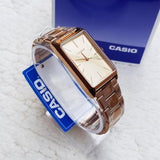 Casio Standard Rose Gold Ladies Stainless Steel Chain Watch LTP-E156R-9ADF