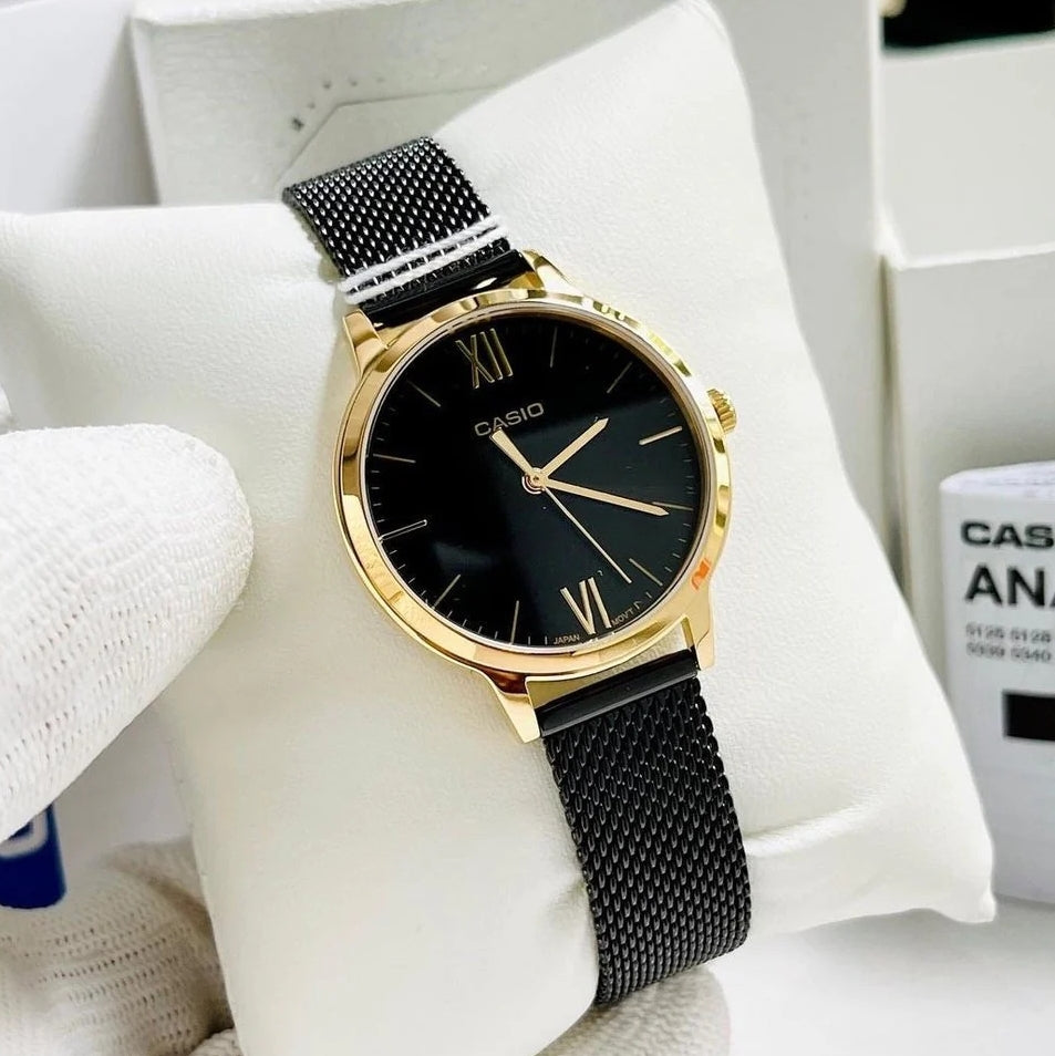 Casio Standard Ladies Mesh Chain Watch LTP-E157MGB-1BDF