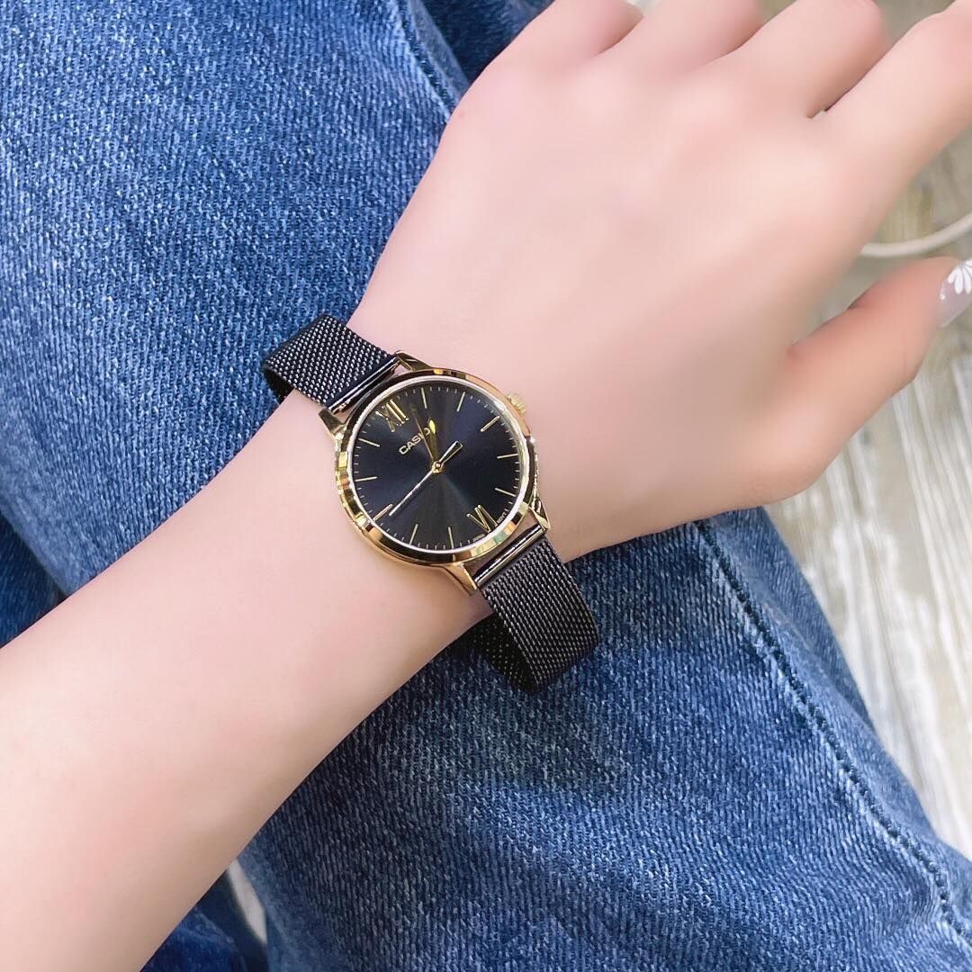 Casio Standard Ladies Mesh Chain Watch LTP-E157MGB-1BDF