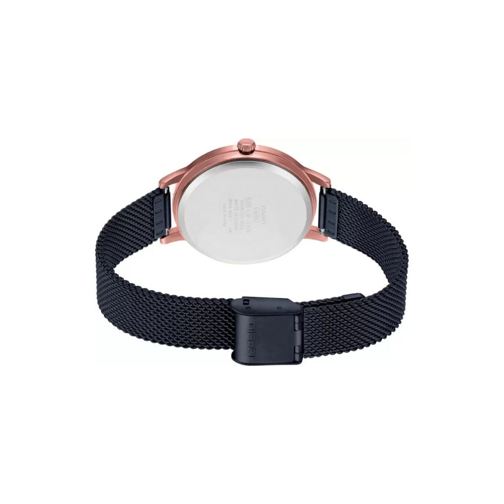 Casio Standard Ladies Mesh Chain Watch LTP-E157MRB-1BDF