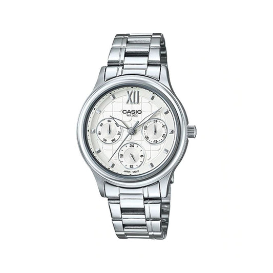Casio Enticer Multifunction Ladies Chain Watch LTP-E306D-7AVDF
