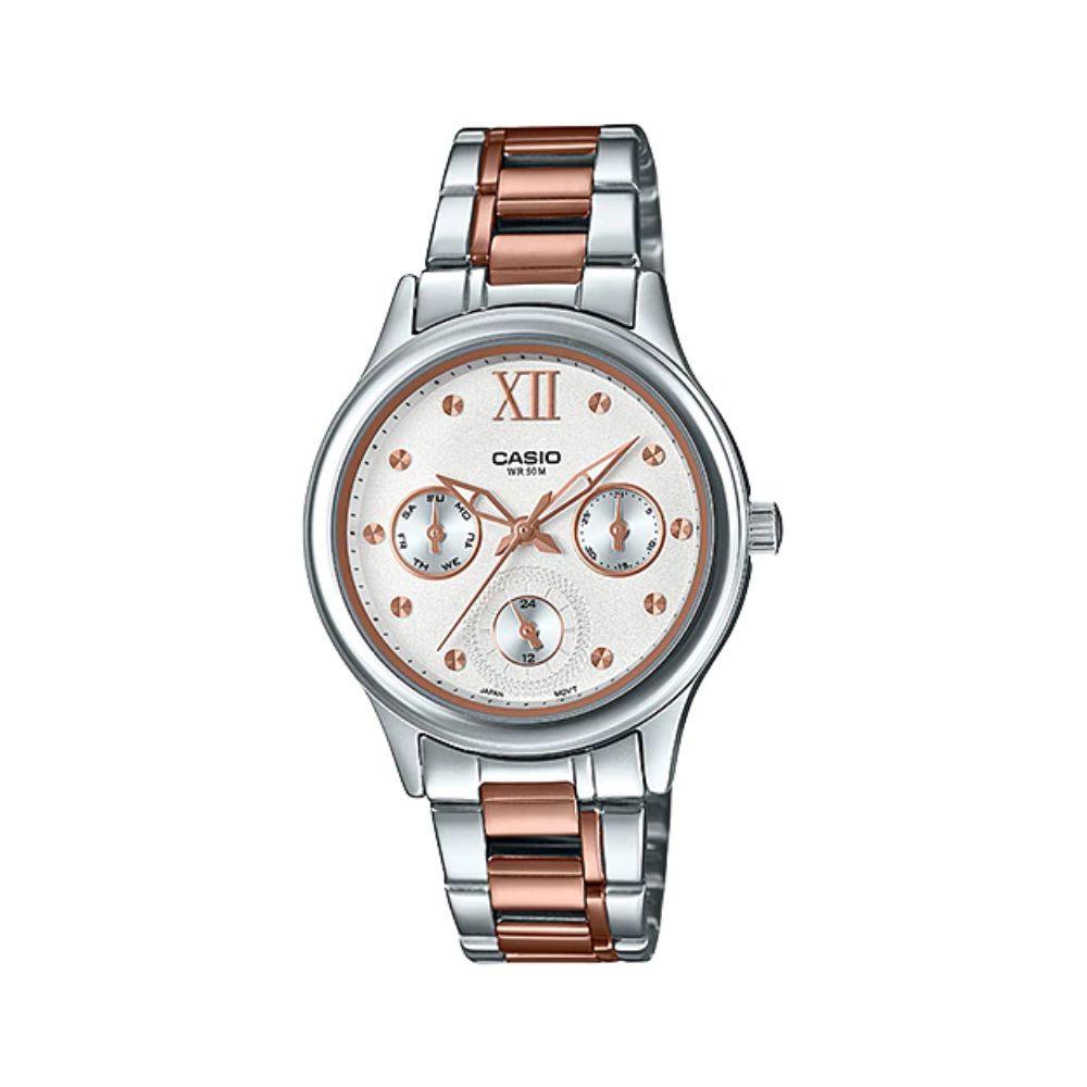 Casio Enticer Multifunction Ladies Chain Watch LTP-E306RG-7AVDF