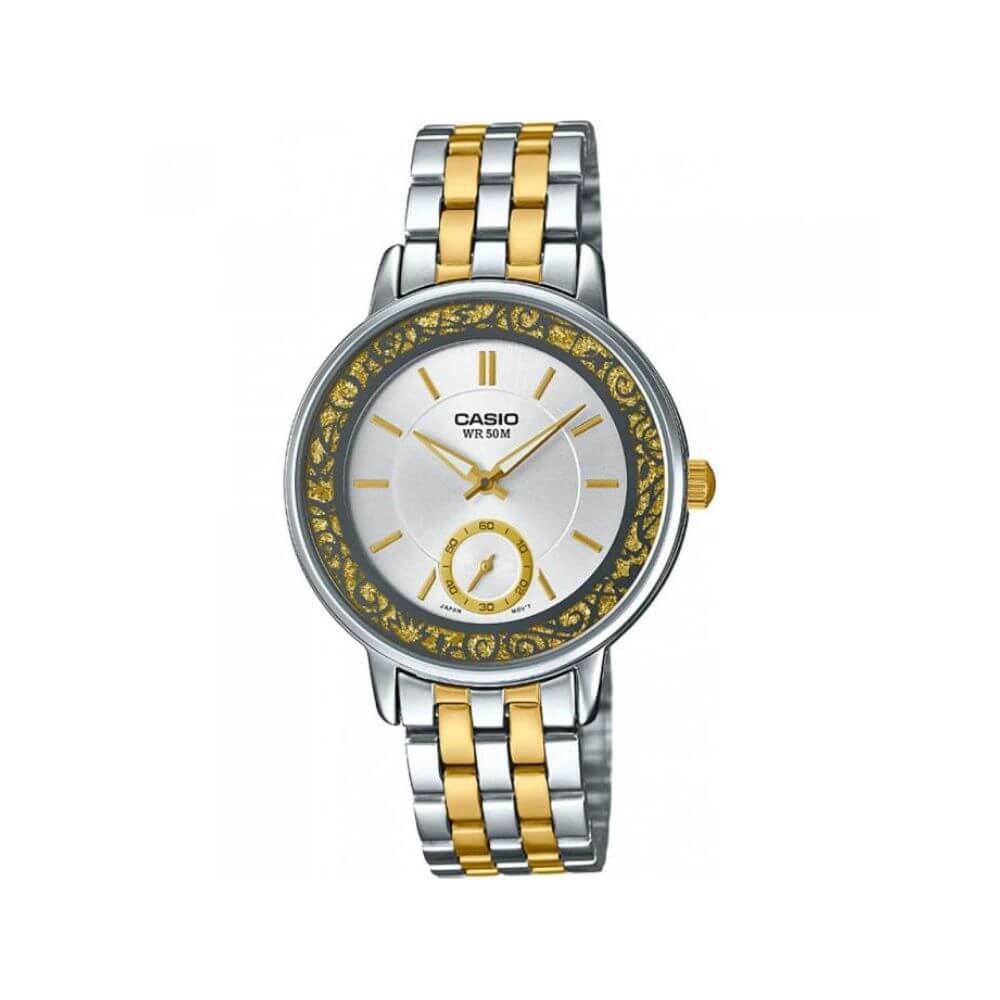 Casio Enticer Two Tone Ladies Chain Watch LTP-E408SG-7AVDF