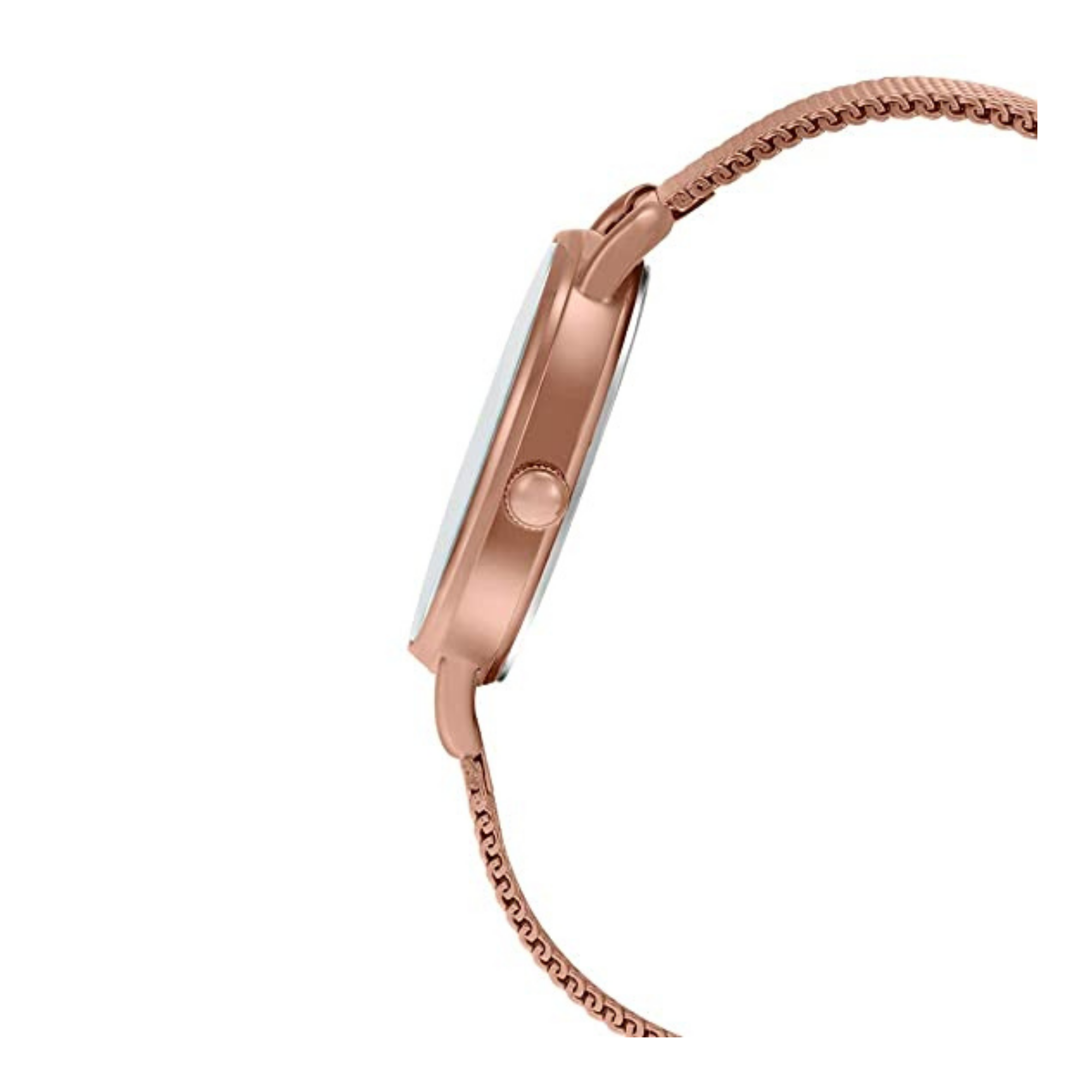 Casio Enticer Pink Gold Ladies Stainless Steel Mesh Chain Watch LTP-E412MPG-1ADF