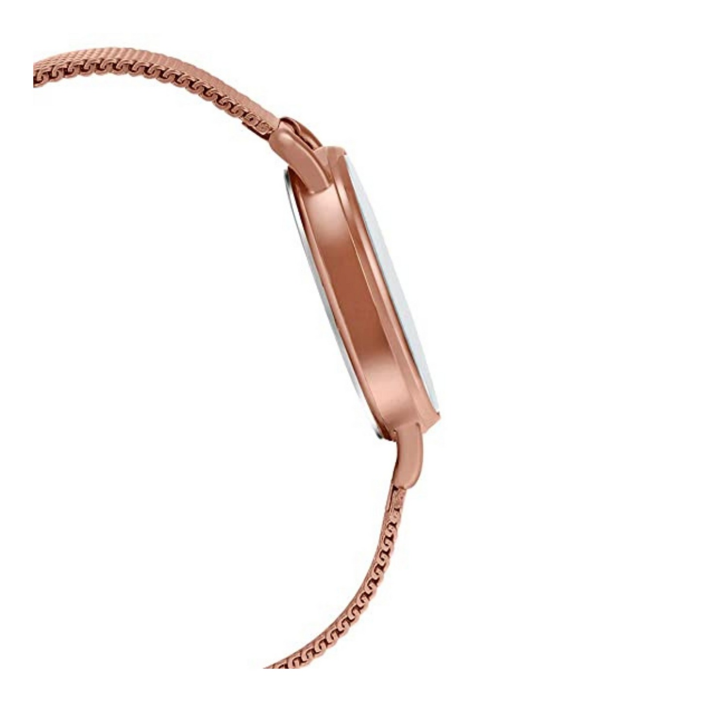 Casio Enticer Pink Gold Ladies Stainless Steel Mesh Chain Watch LTP-E412MPG-1ADF