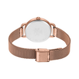 Casio Enticer Pink Gold Ladies Stainless Steel Mesh Chain Watch LTP-E412MPG-1ADF