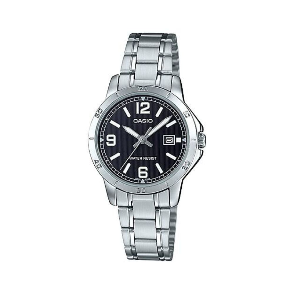 Casio Standard Date Ladies Chain Watch LTP-V004D-1B2UDF