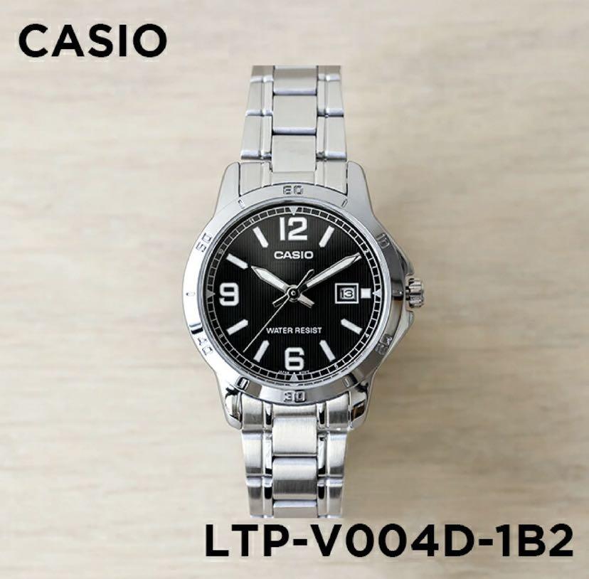 Casio Standard Date Ladies Chain Watch LTP-V004D-1B2UDF
