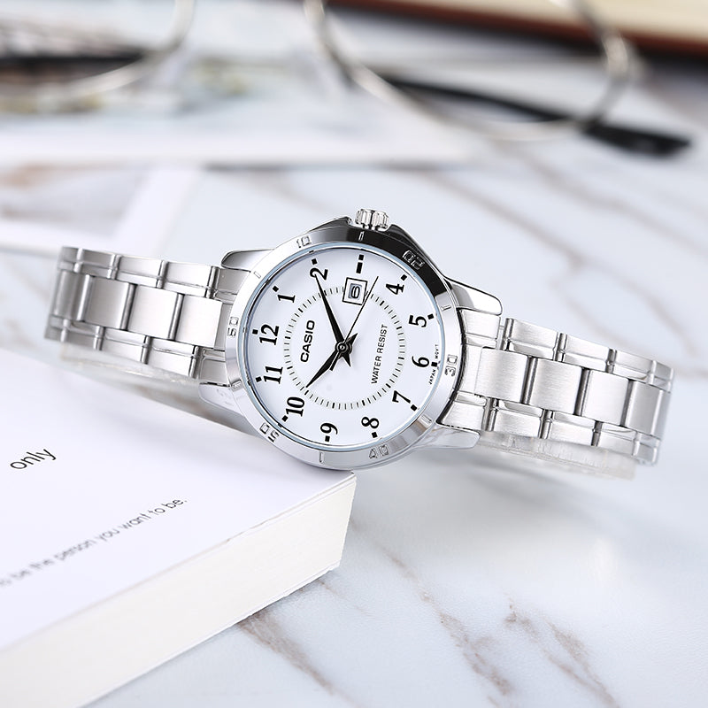 Casio Standard Date Ladies Chain Watch LTP-V004D-7BUDF