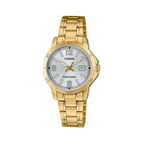 Casio Standard Date Golden Ladies Chain Watch LTP-V004G-7B2UDF