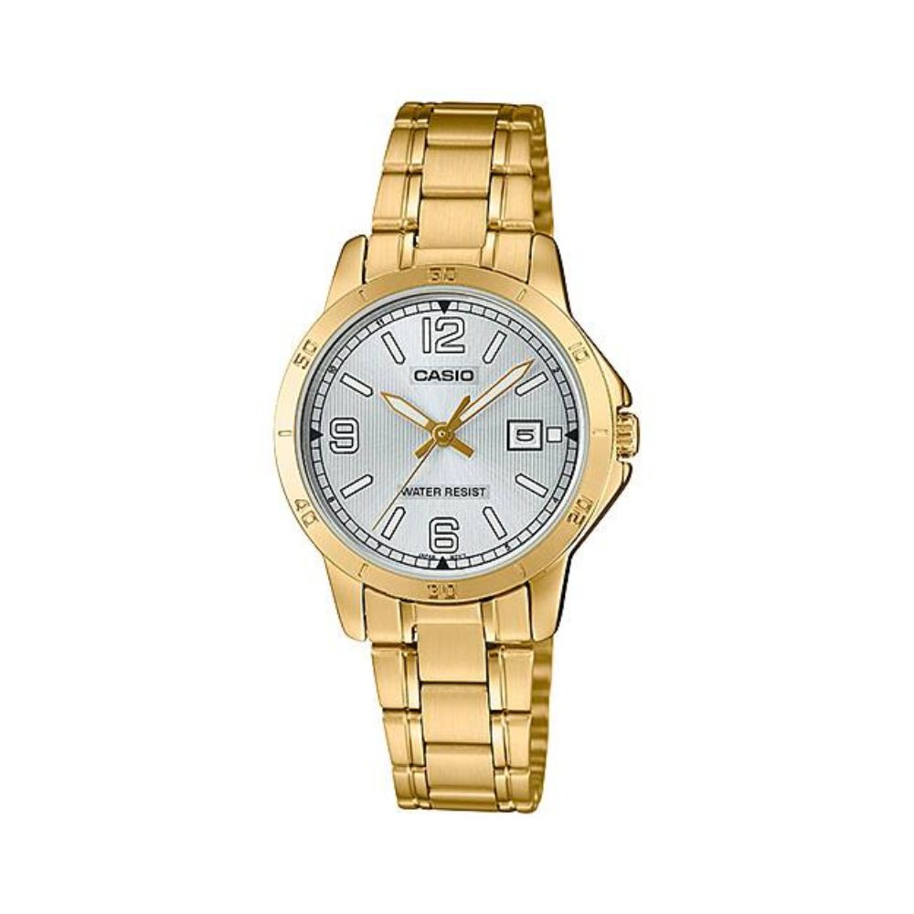 Casio Standard Date Golden Ladies Chain Watch LTP-V004G-7B2UDF