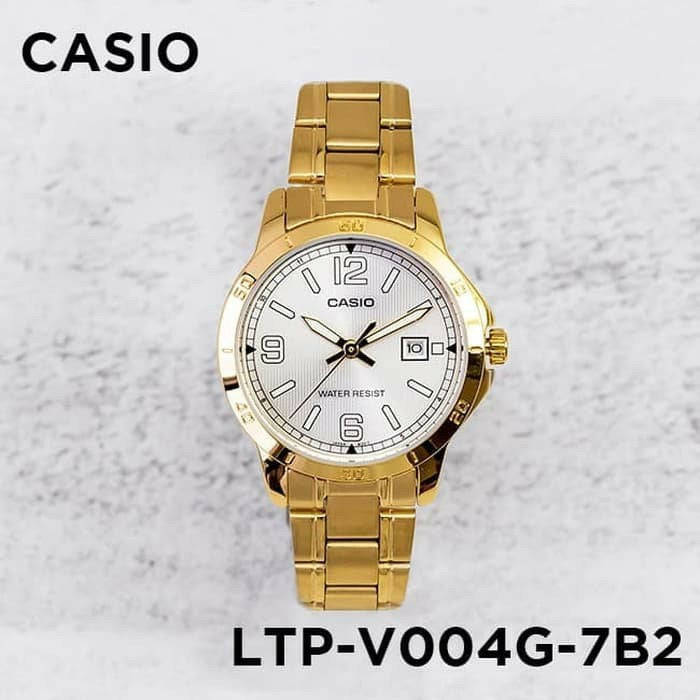 Casio Standard Date Golden Ladies Chain Watch LTP-V004G-7B2UDF