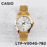 Casio Standard Date Golden Ladies Chain Watch LTP-V004G-7B2UDF