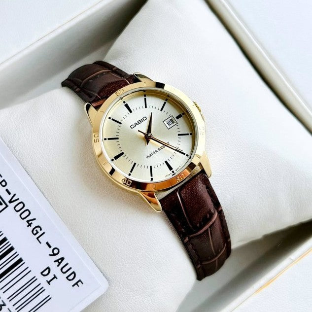 Casio Standard Date Ladies Belt Watch LTP-V004GL-9AUDF