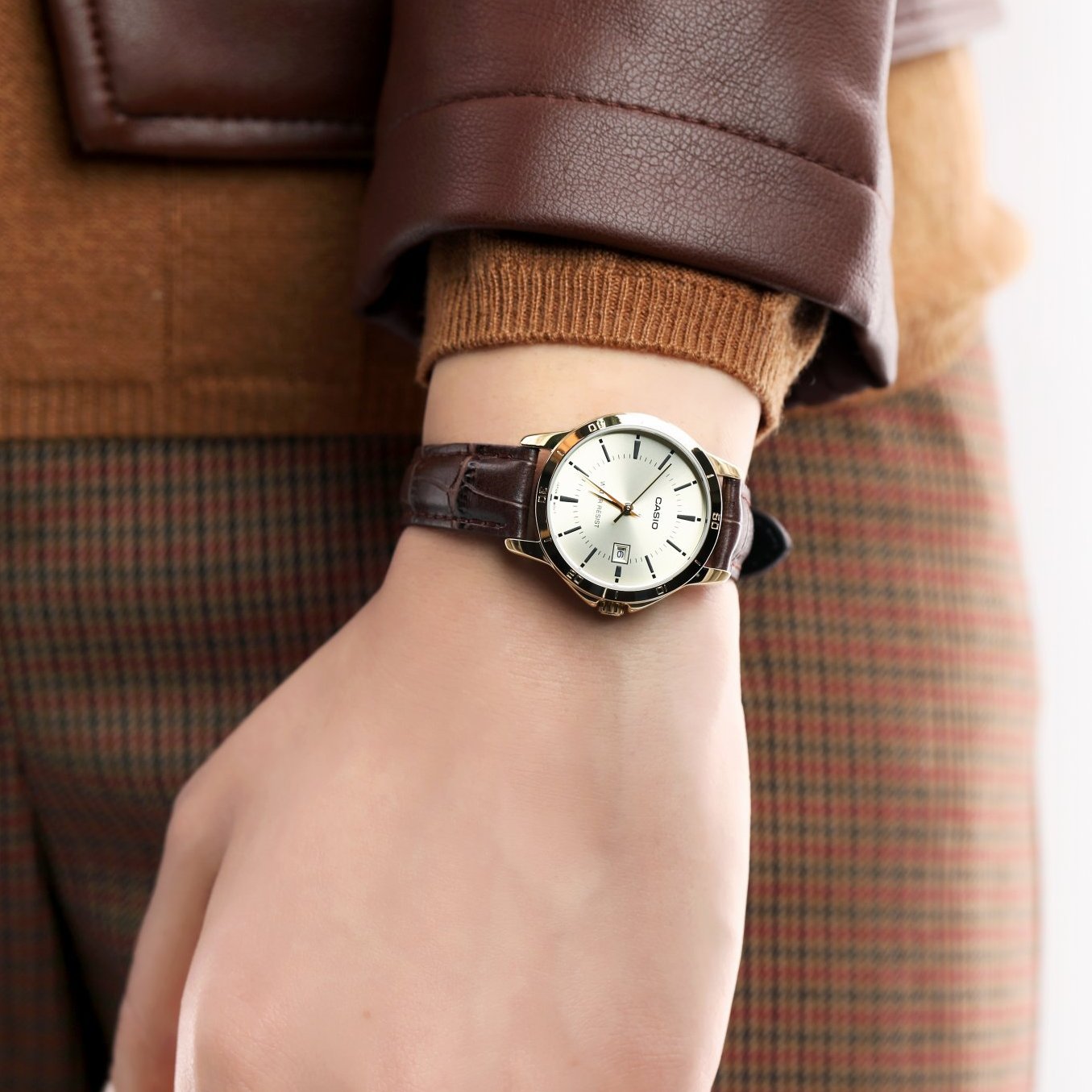 Casio Standard Date Ladies Belt Watch LTP-V004GL-9AUDF