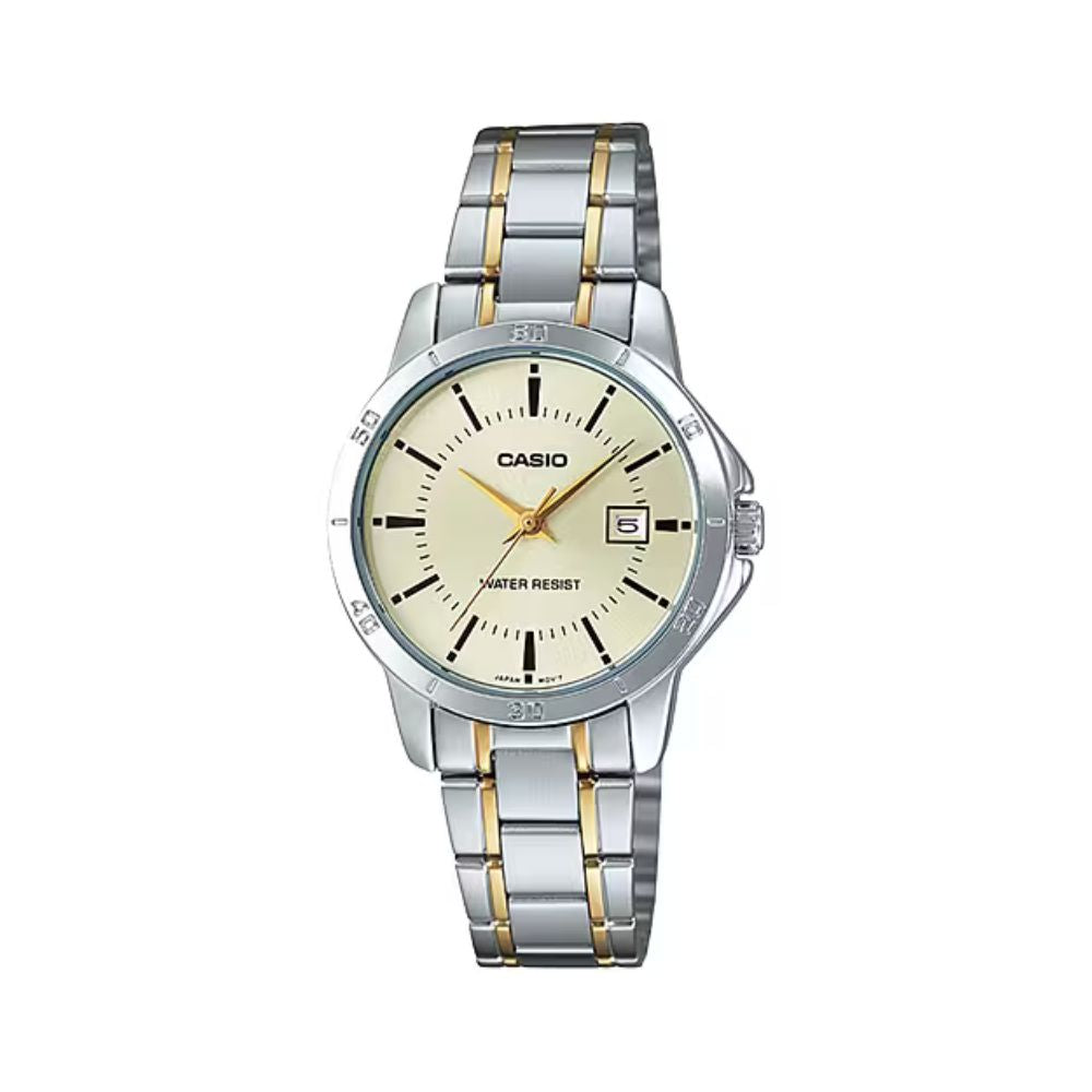 Casio Standard Date Ladies Chain Watch LTP-V004SG-9AUDF
