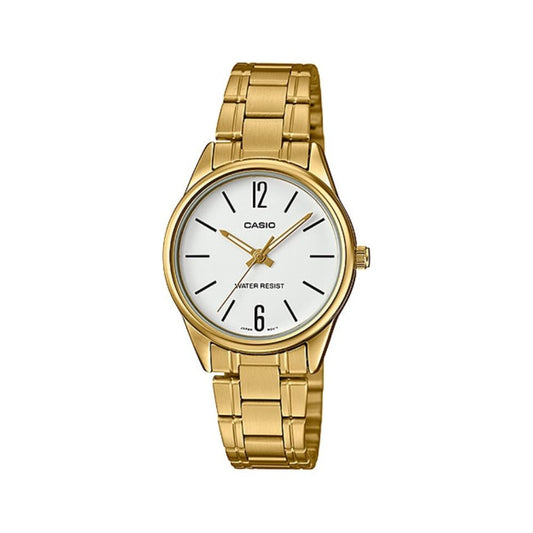 Casio Standard Golden Ladies Chain Watch LTP-V005G-7BUDF