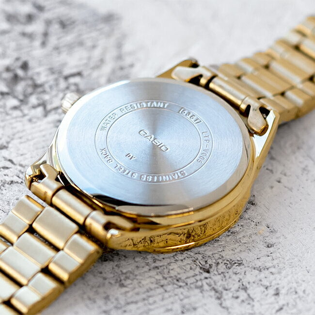 Casio Standard Golden Ladies Chain Watch LTP-V005G-7BUDF