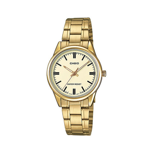Casio Standard Golden Ladies Chain Watch LTP-V005G-9AUDF