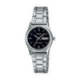 Casio Standard Day Date Silver Ladies Chain Watch LTP-V006D-1B2UDF