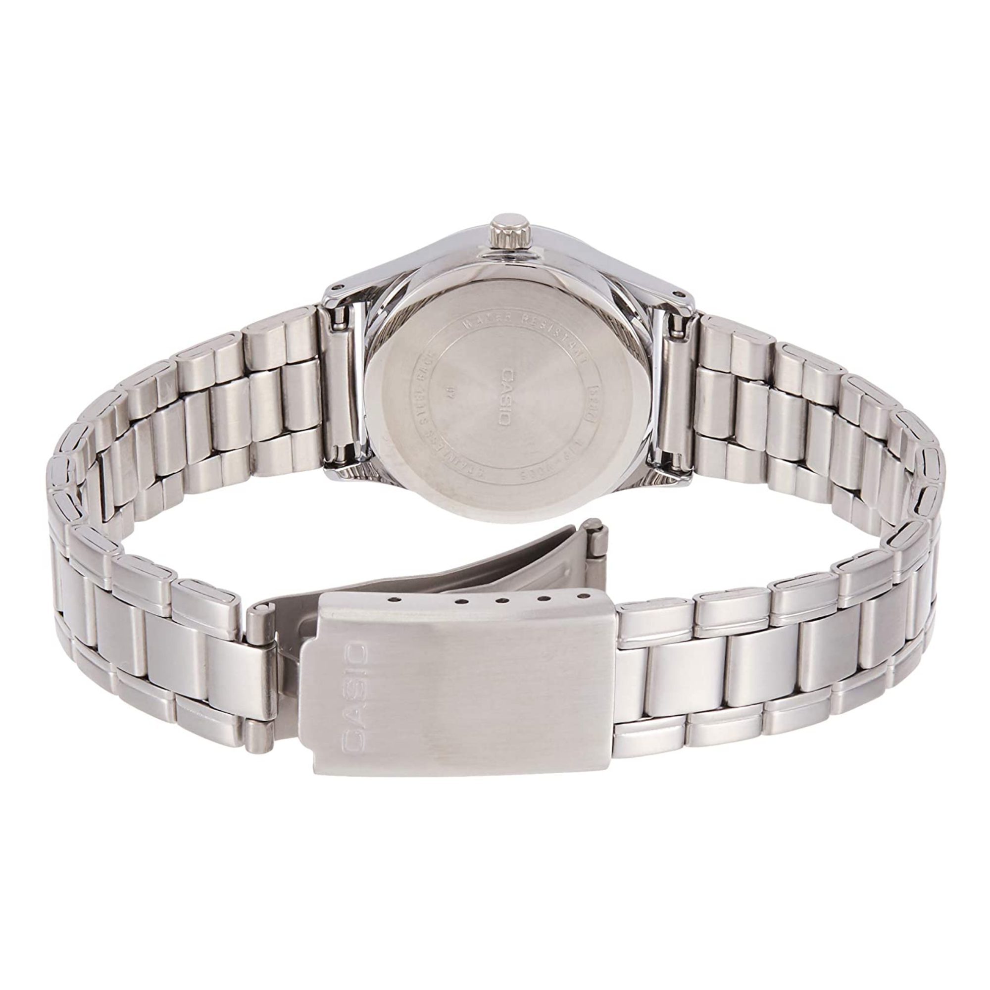 Casio Standard Day Date Silver Ladies Chain Watch LTP-V006D-4BUDF