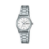 Casio Standard Day Date Silver Ladies Chain Watch LTP-V006D-7B2UDF