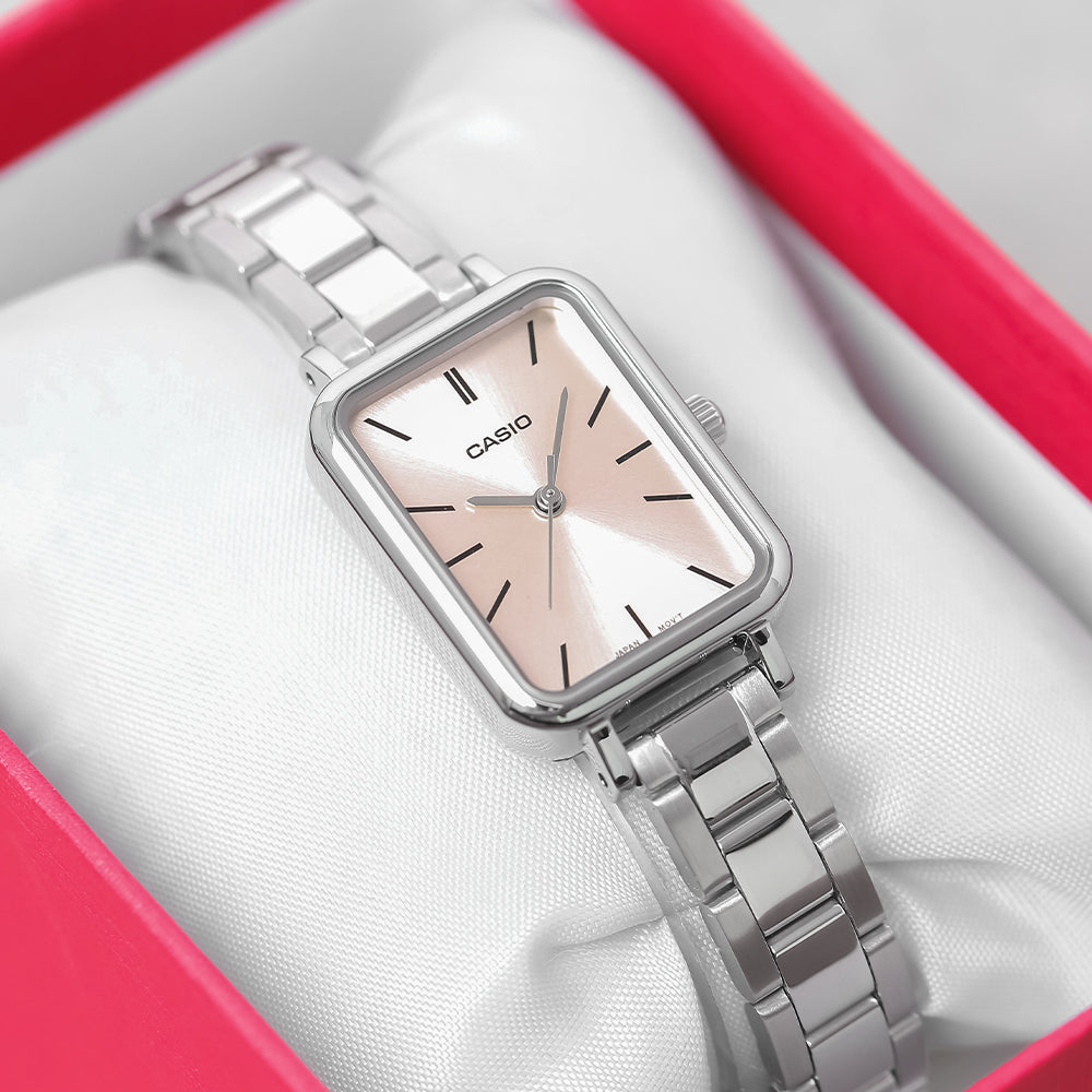 Casio Standard Silver Ladies Chain Watch LTP-V009D-4EUDF