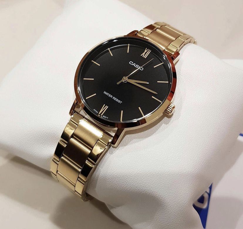 Casio Standard Golden Ladies Chain Watch LTP-VT01G-1BUDF