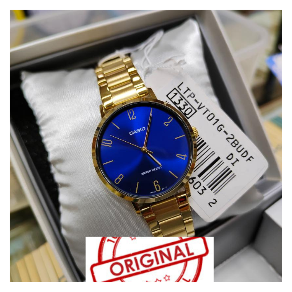 Casio Standard Golden Ladies Chain Watch LTP-VT01G-2BUDF