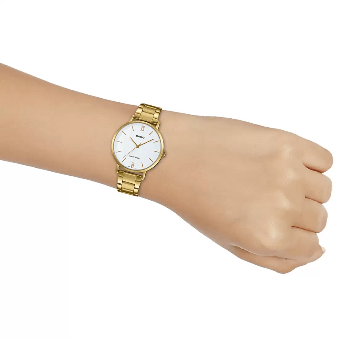 Casio Standard Golden Ladies Chain Watch LTP-VT01G-7BUDF